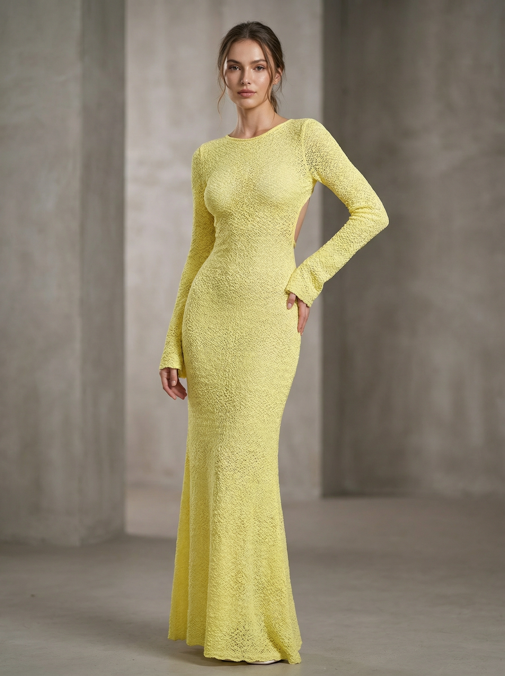 Women's Back Glazing Maxi Dress