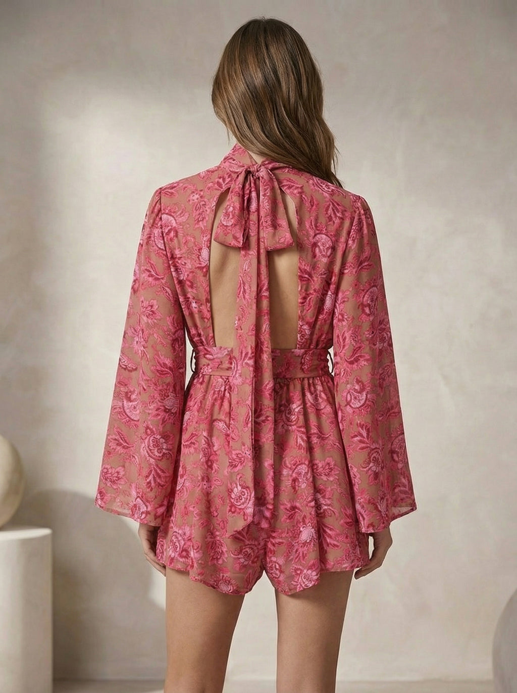 Women's Open Back Romper for Summer Casual Style
