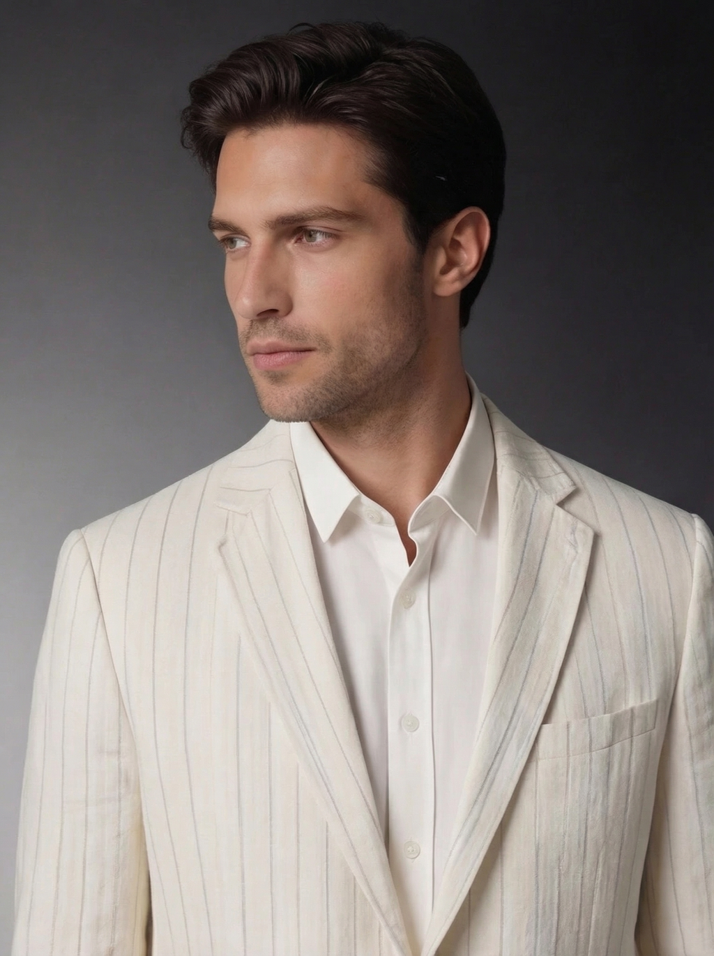 Men's Linen Stripe Blazer Jacket for Casual or Formal Wear
