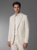 Men's Linen Stripe Blazer Jacket for Casual or Formal Wear