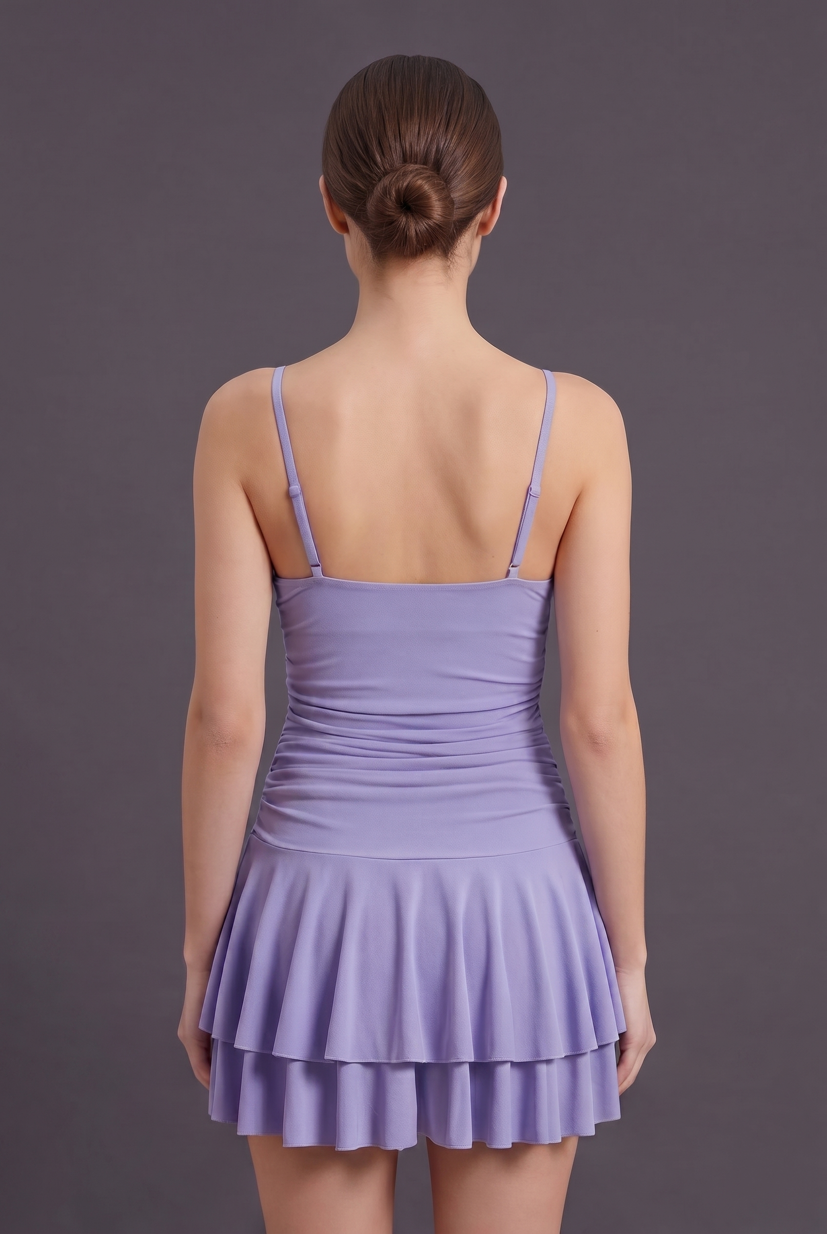 Women's Frill Hem Wrap Mini Dress