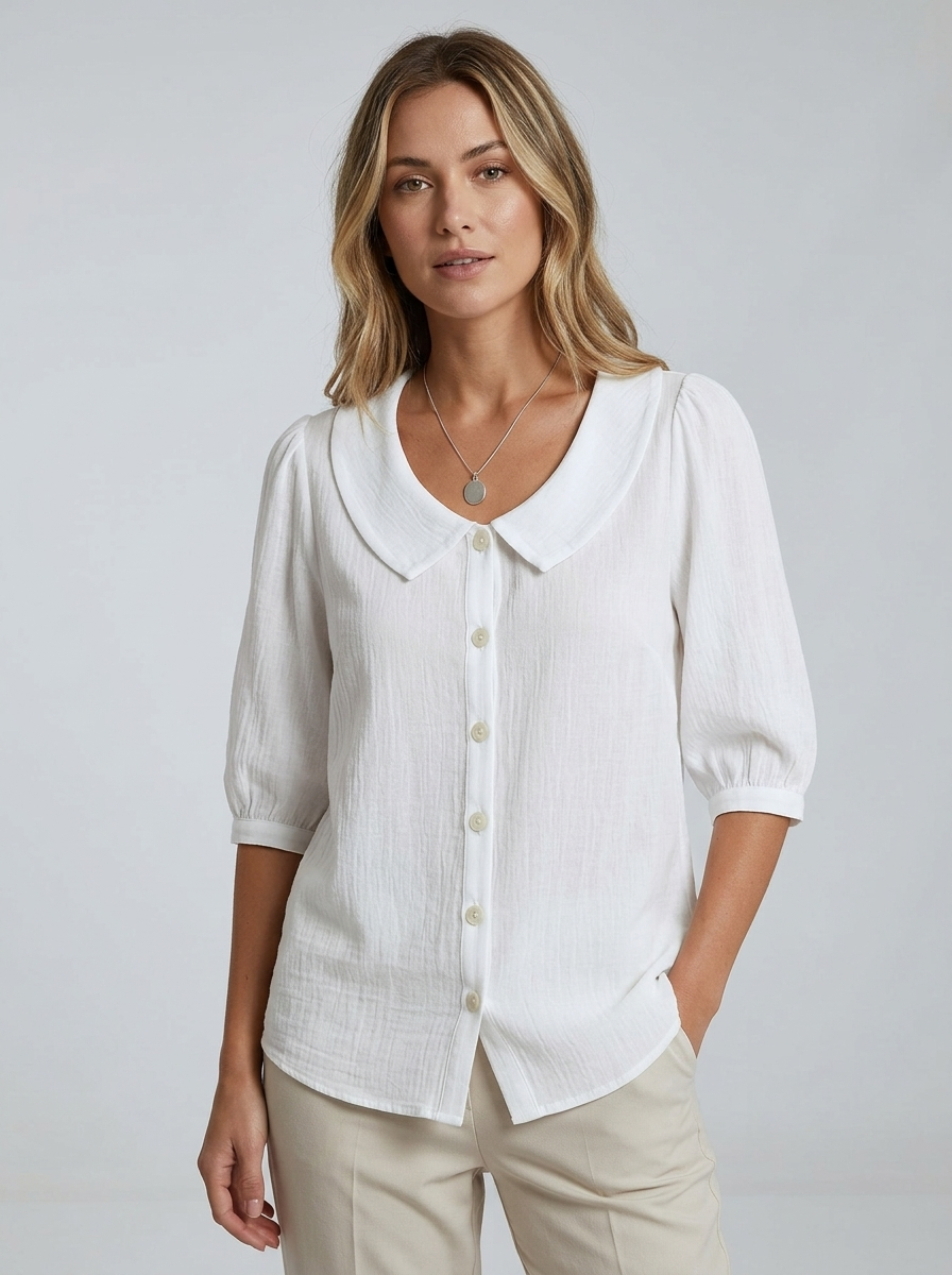 Women's Casual Loose Short Sleeve Blouse