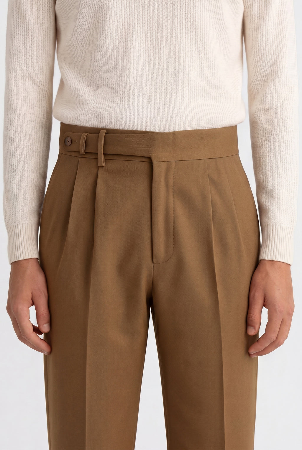 Men's Tapered Fit High Waist Trousers