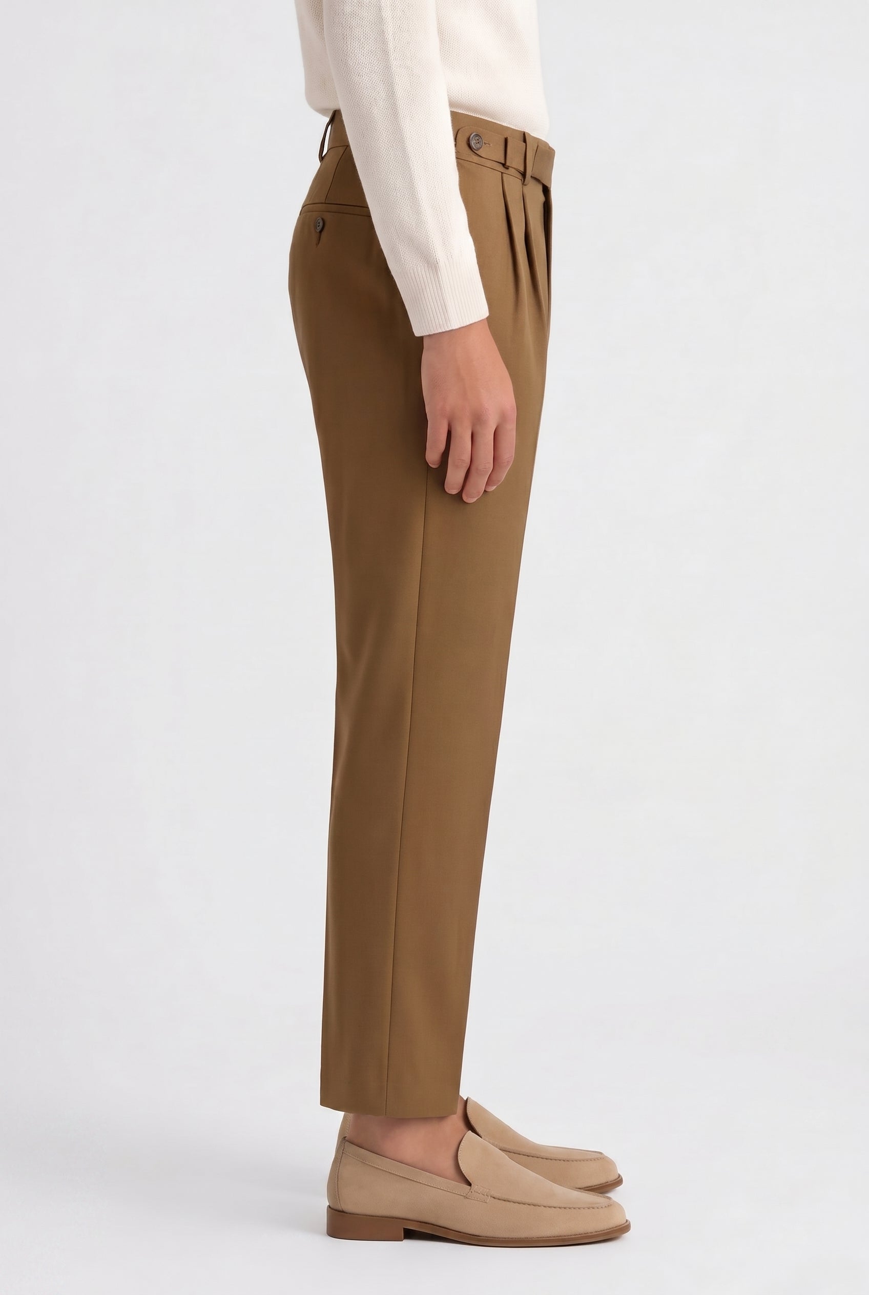 Men's Tapered Fit High Waist Trousers