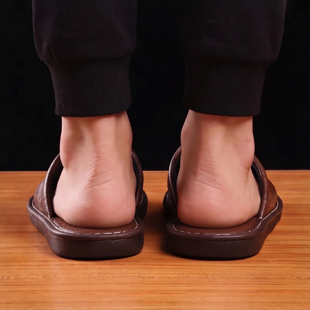 Men's Leather Slippers – Stylish Comfort