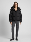 Women's Black Puffer Jacket – Oversized Hooded Design