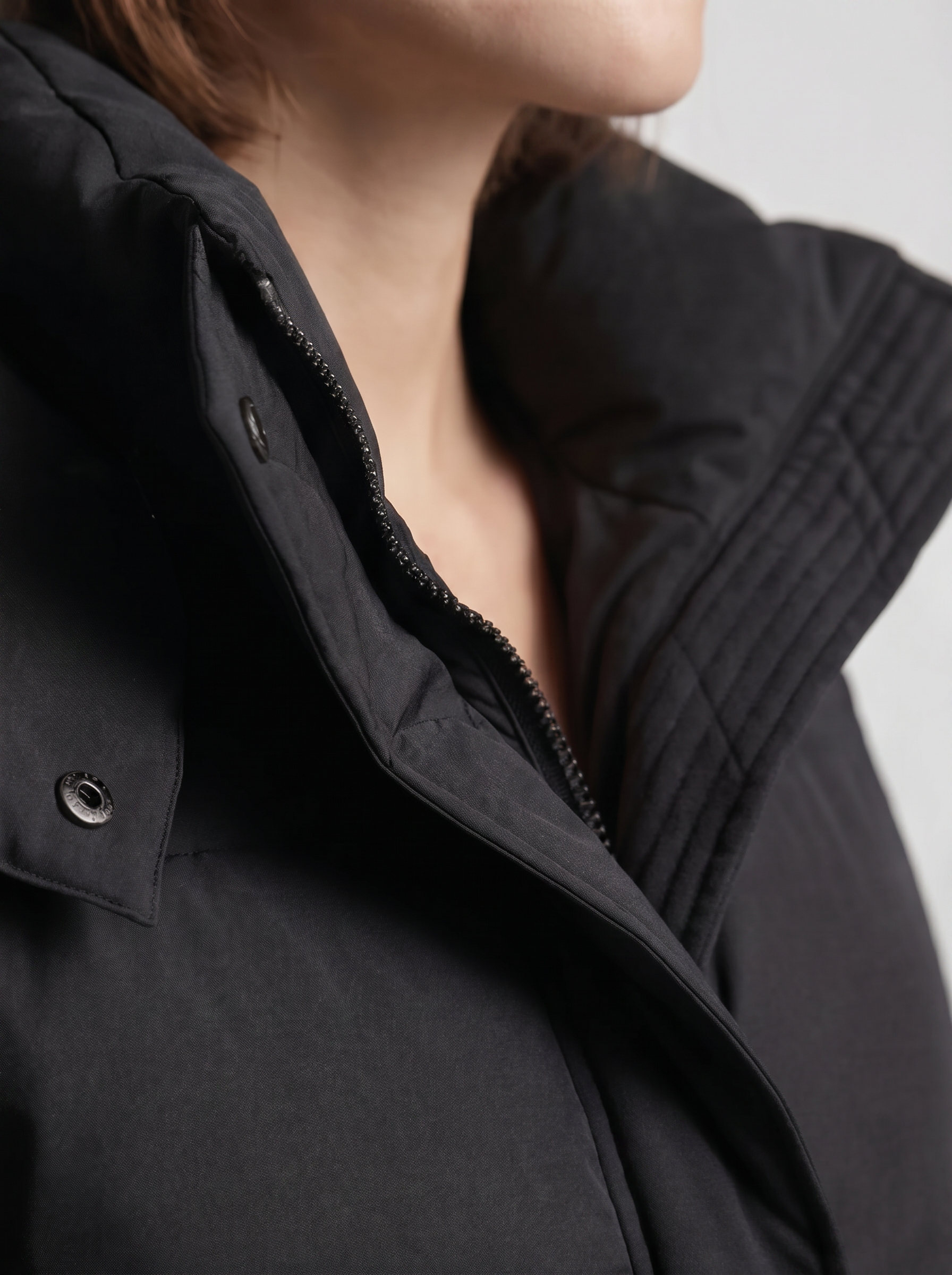 Women's Black Puffer Jacket – Oversized Hooded Design