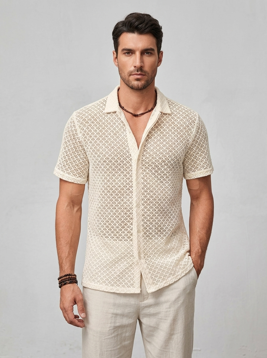 Men's Short Sleeve Mesh Shirt