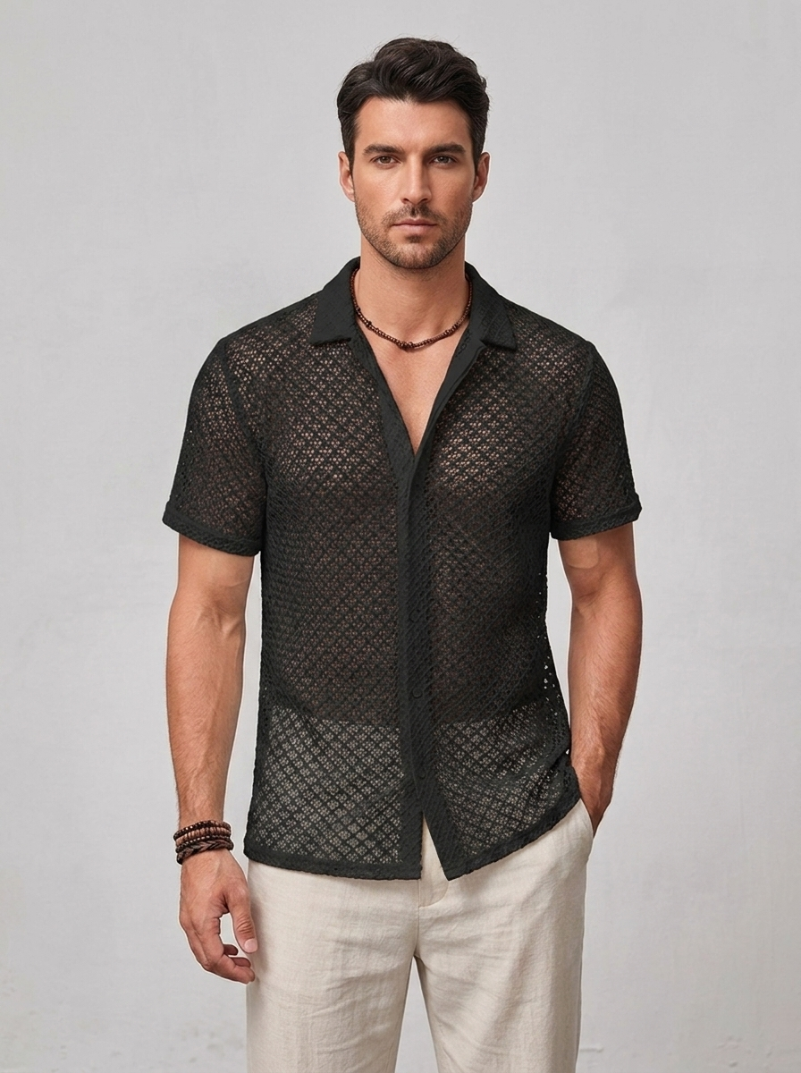Men's Short Sleeve Mesh Shirt