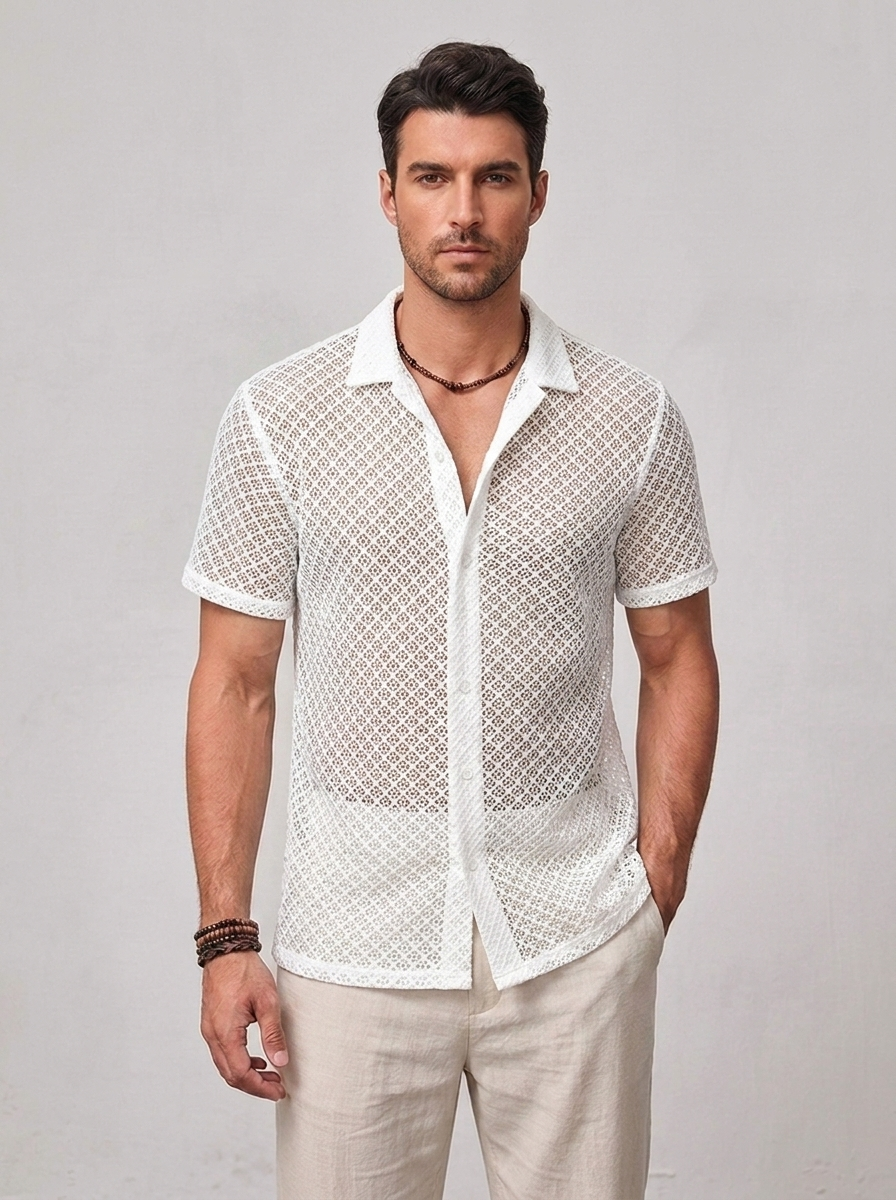 Men's Short Sleeve Mesh Shirt
