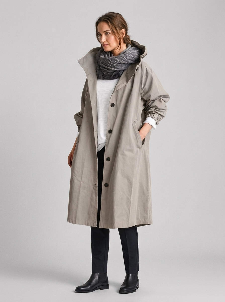 Women's Waterproof Raincoat with Adjustable Hood