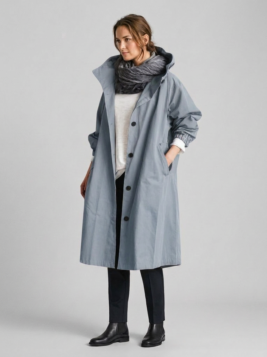 Women's Waterproof Raincoat with Adjustable Hood