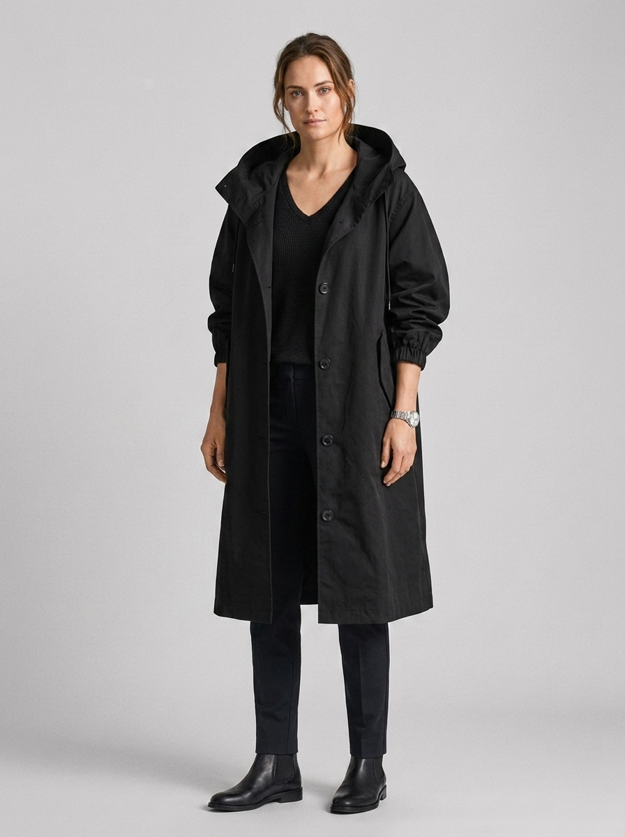 Women's Waterproof Raincoat with Adjustable Hood