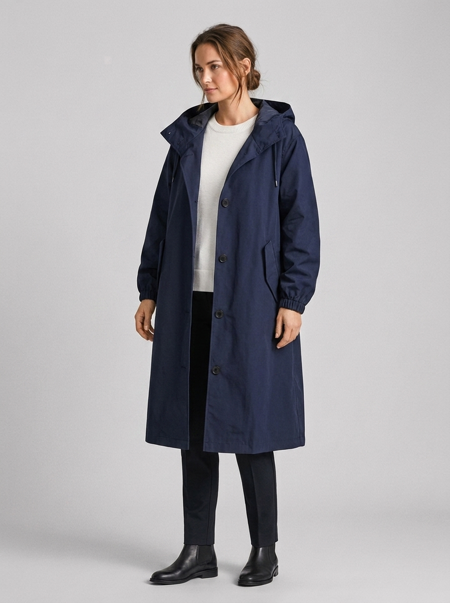 Women's Waterproof Raincoat with Adjustable Hood