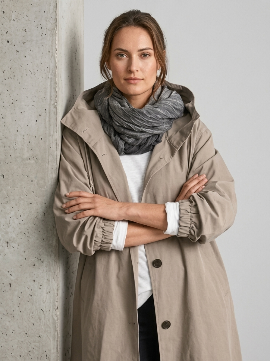 Women's Waterproof Raincoat with Adjustable Hood