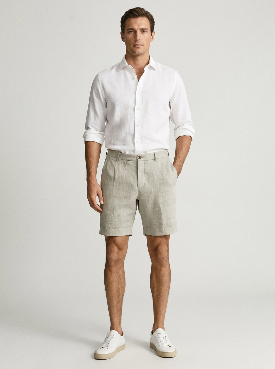 Men's Linen Chino Shorts for Casual Summer Style
