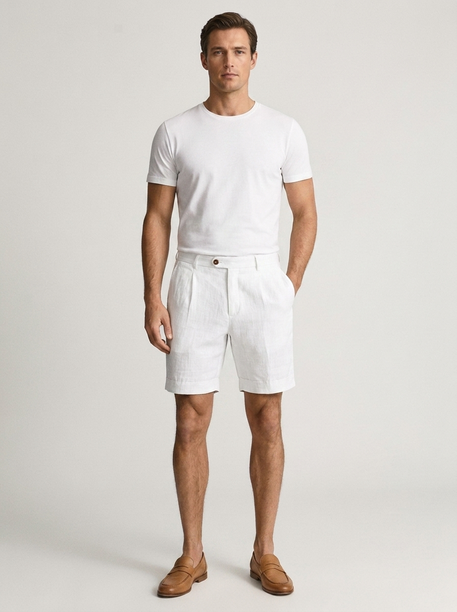 Men's Linen Chino Shorts for Casual Summer Style