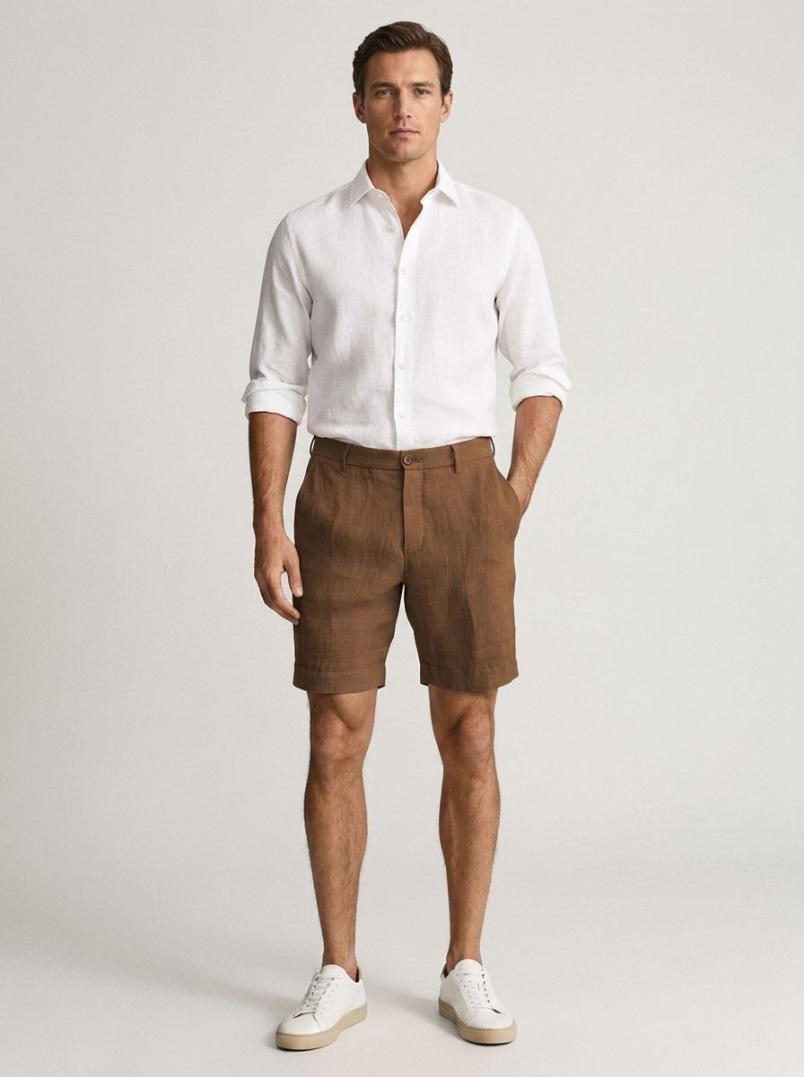 Men's Linen Chino Shorts for Casual Summer Style