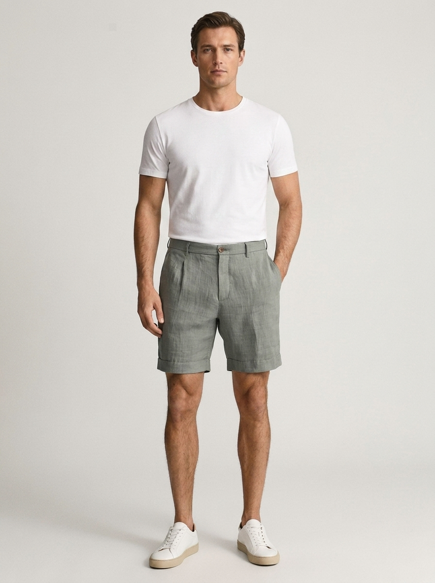 Men's Linen Chino Shorts for Casual Summer Style