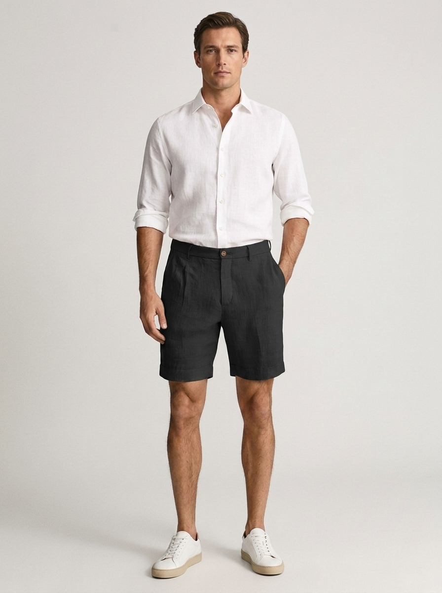 Men's Linen Chino Shorts for Casual Summer Style
