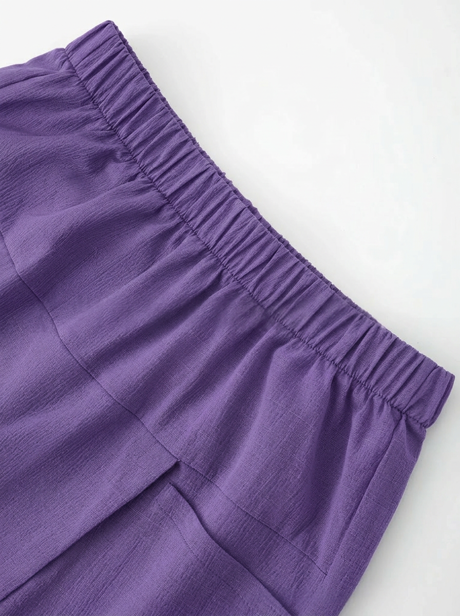 Women's Casual Pocket Pants with Elastic Waist