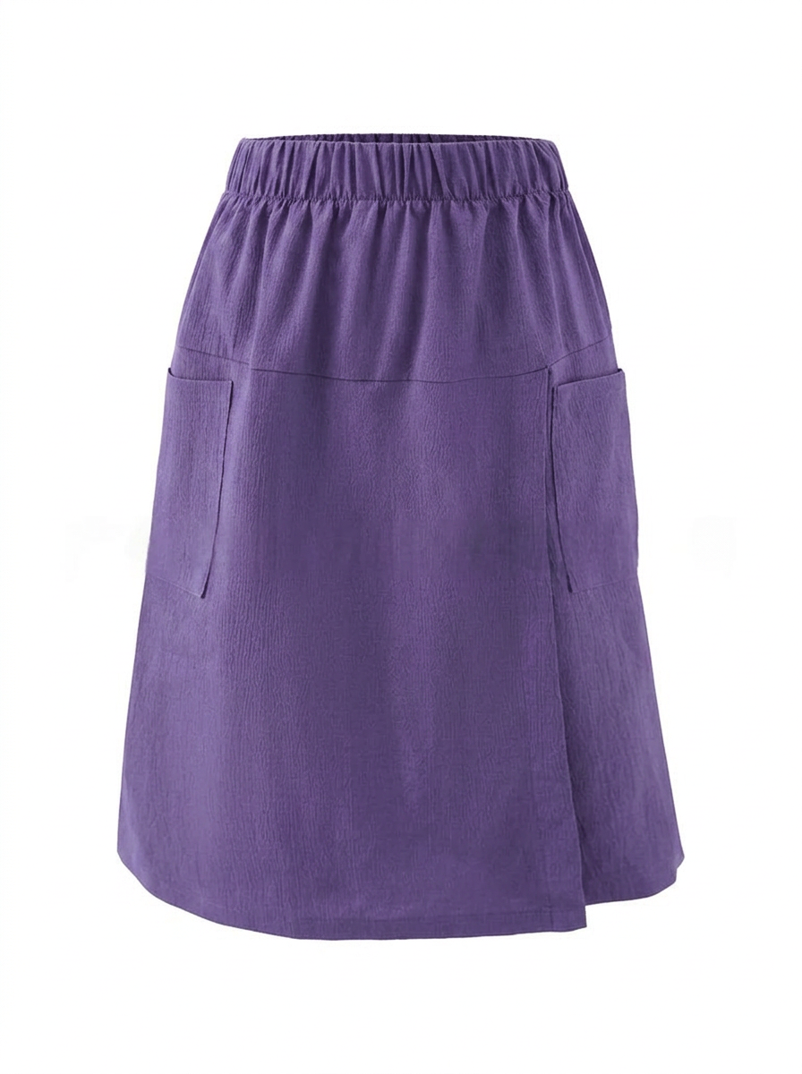 Women's Casual Pocket Pants with Elastic Waist