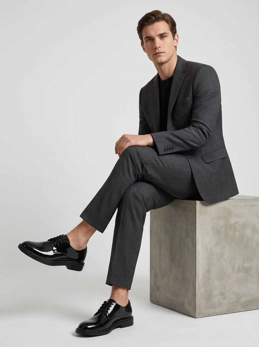 Men's Derby Shoe – Elegant Lace-Up Design for Everyday and Formal Wear