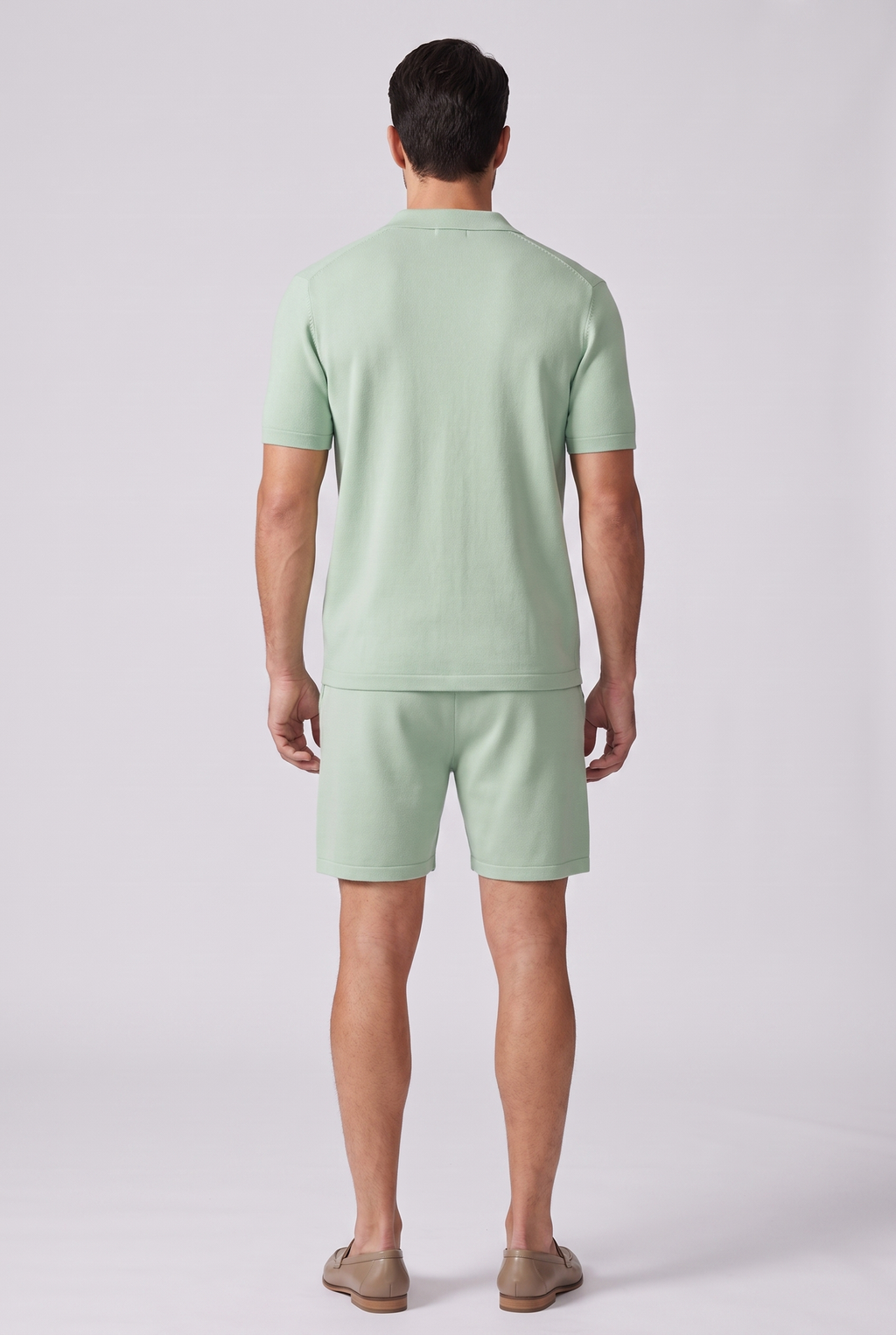 Mens Two Piece Summer Set with Short Sleeve Shirt and Shorts