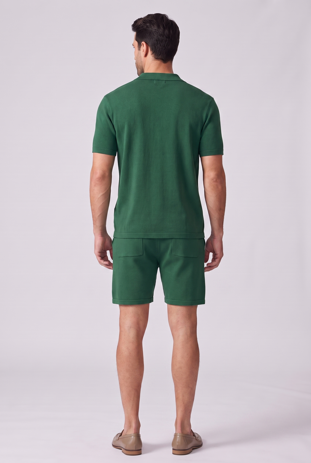 Mens Two Piece Summer Set with Short Sleeve Shirt and Shorts