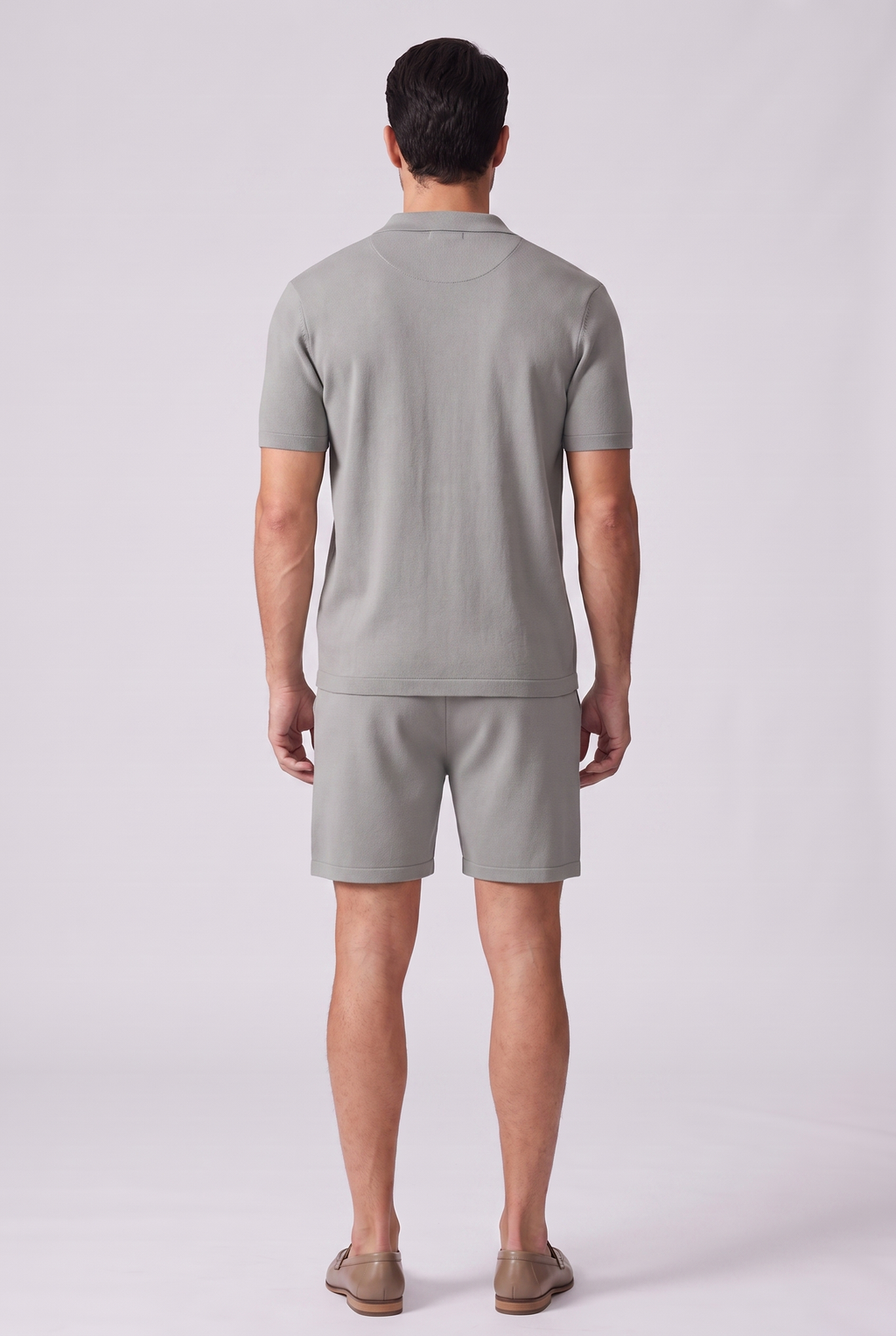Mens Two Piece Summer Set with Short Sleeve Shirt and Shorts