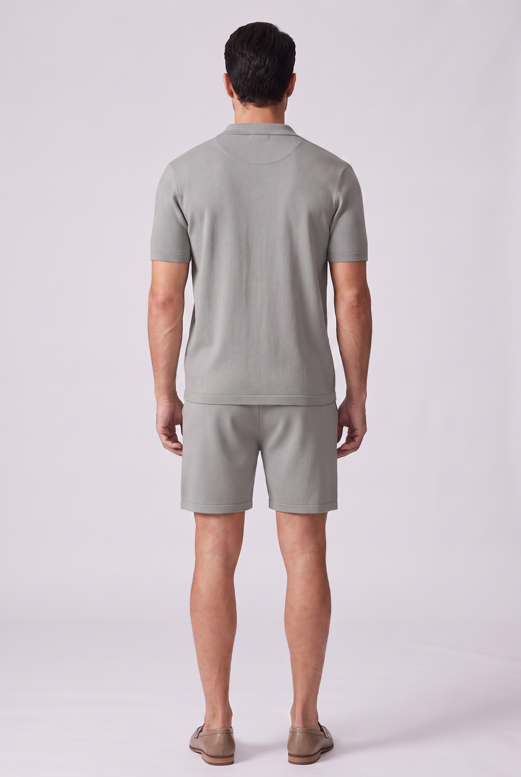 Mens Two Piece Summer Set with Short Sleeve Shirt and Shorts