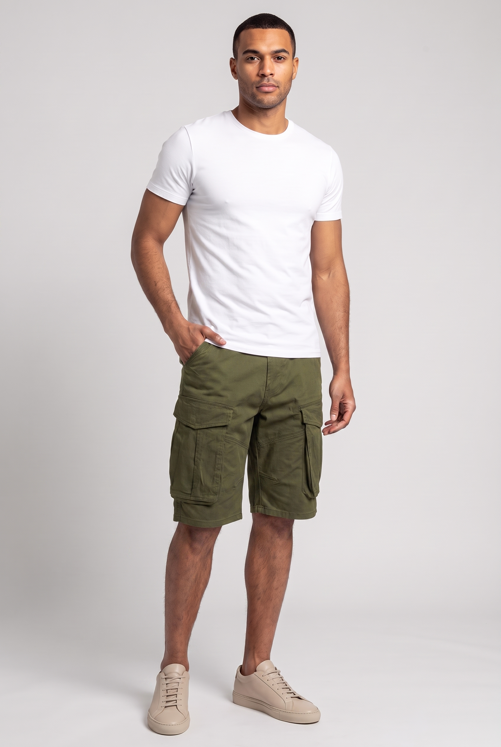 Men's Cargo Shorts - Casual Loose Fit for Outdoor Activities