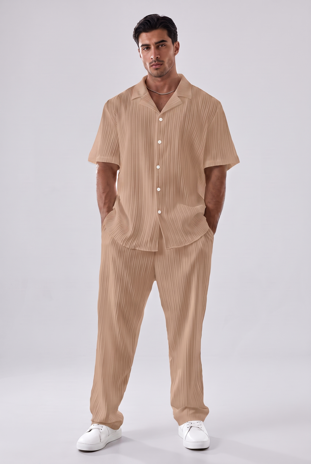 Men's Casual Commuter Shirt and Trousers Set