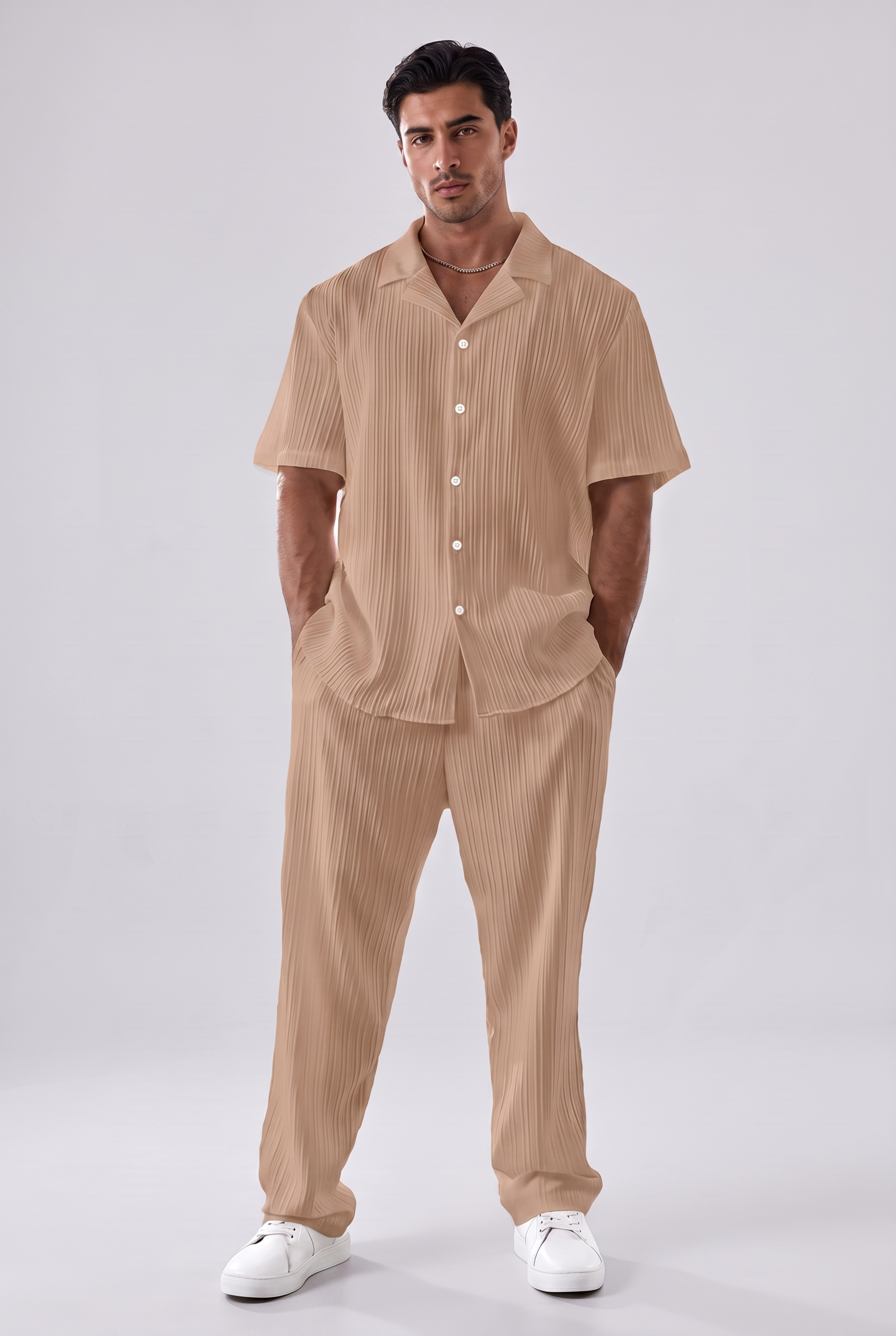 Men's Casual Commuter Shirt and Trousers Set