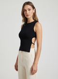 Women's Sleeveless Backless Asymmetric Strappy Top