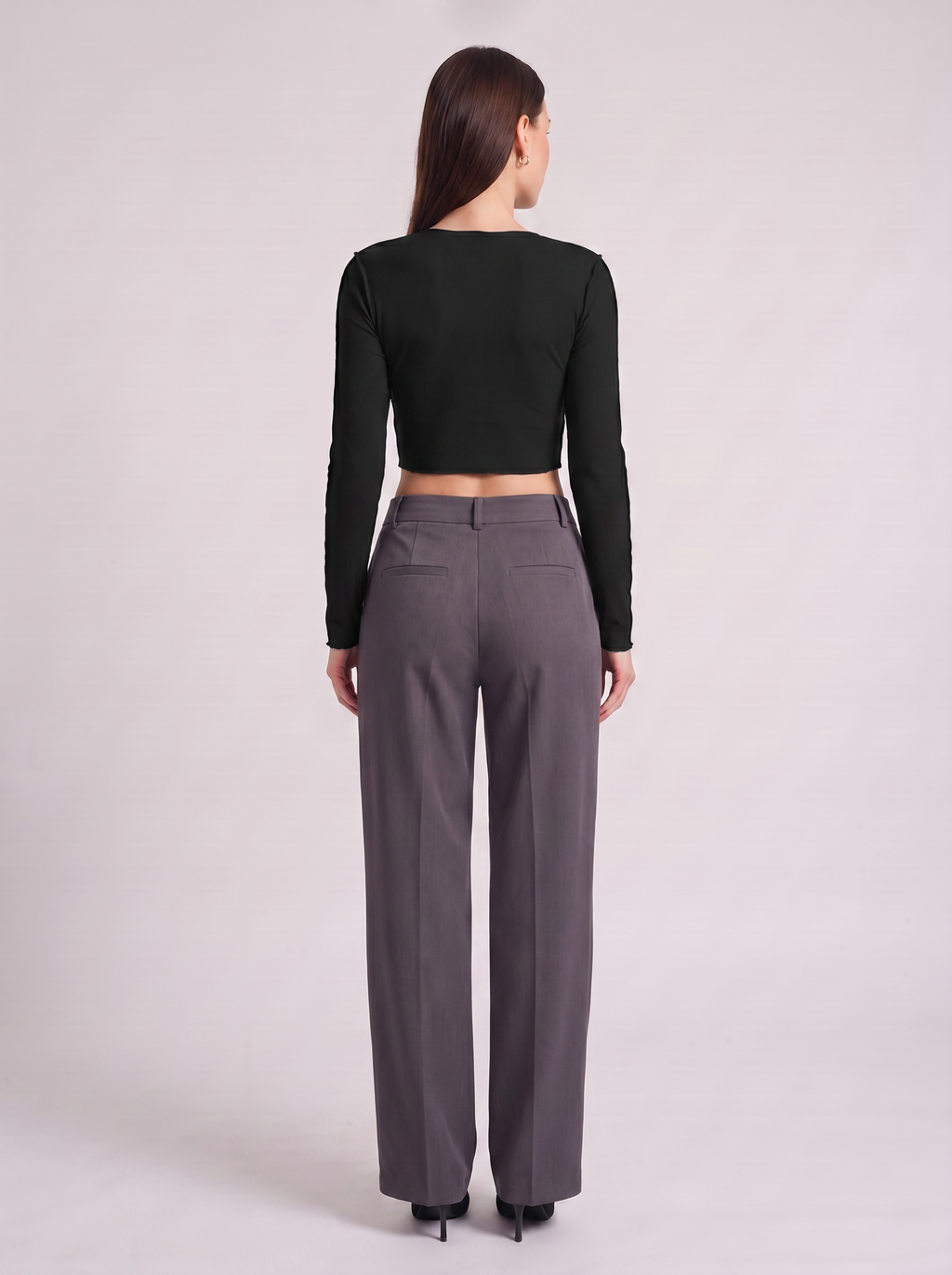 Women's Slim Long Sleeve Crop Top