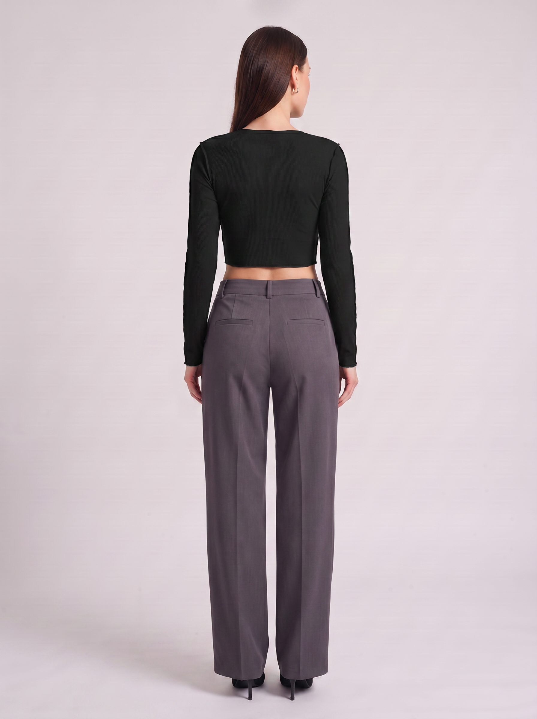 Women's Slim Long Sleeve Crop Top
