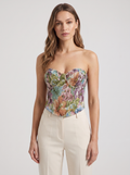 Women's Floral Print Tube Top - Slim Fit Crop Vest