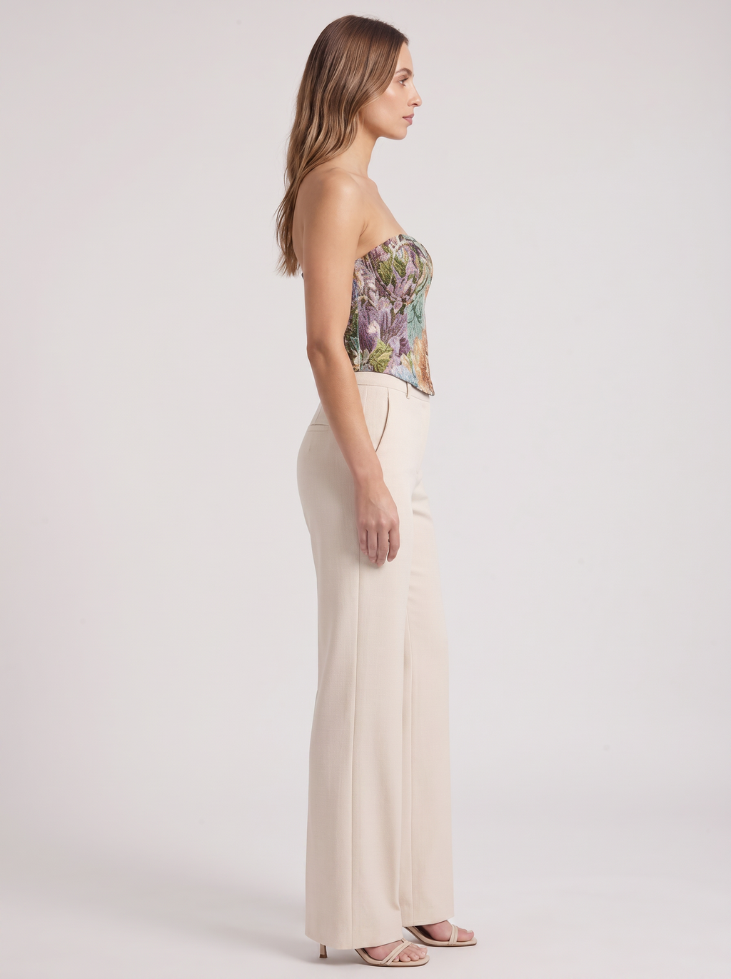 Women's Floral Print Tube Top - Slim Fit Crop Vest