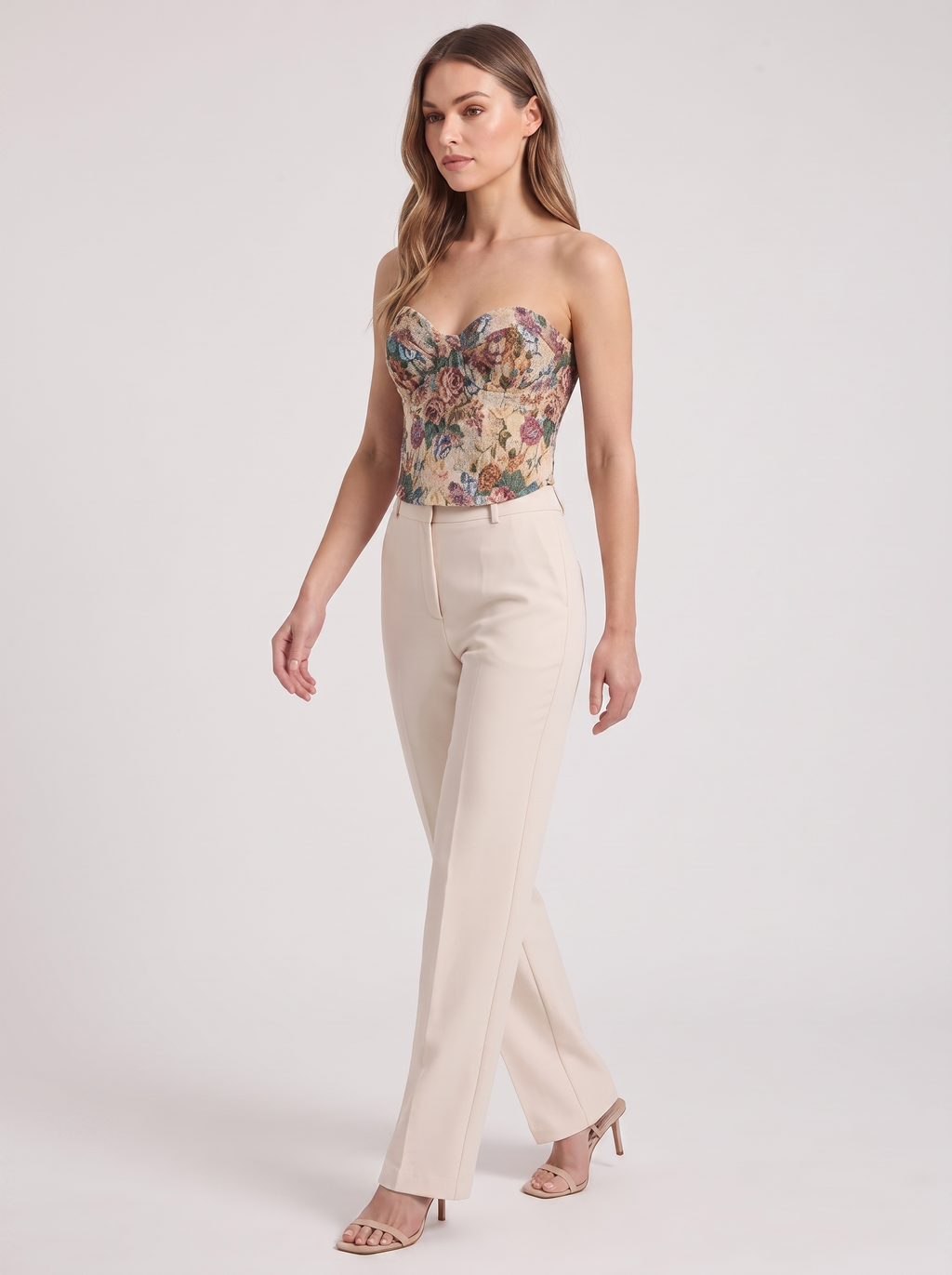 Women's Floral Print Tube Top - Slim Fit Crop Vest