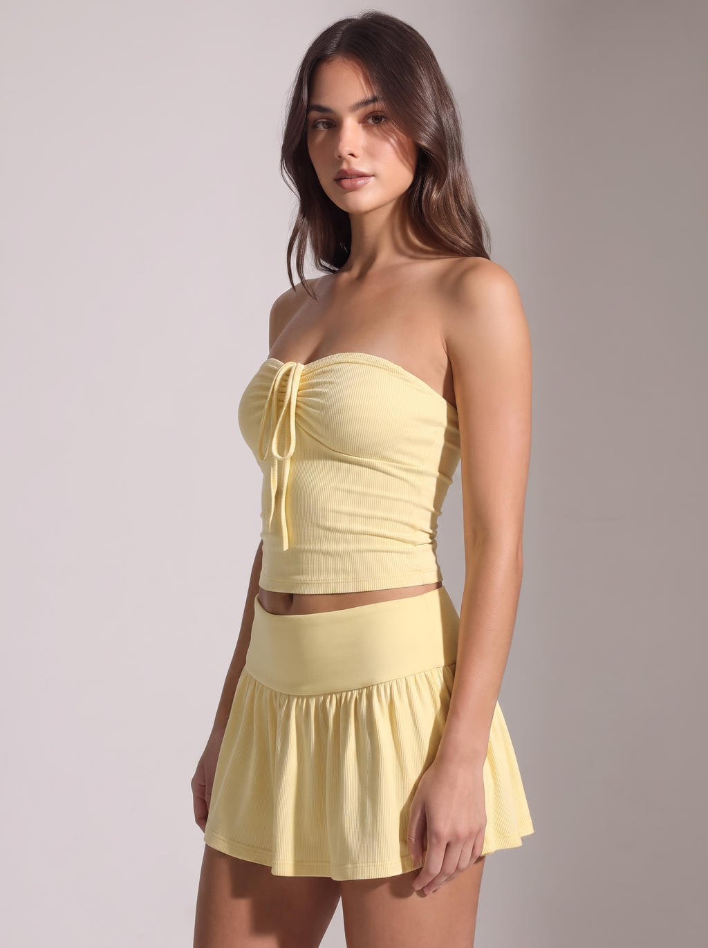 Women's Sleeveless Tube Top Pleated Skirt Summer Dress