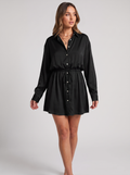 Women's Long Sleeve Jumpsuit with Button Detail