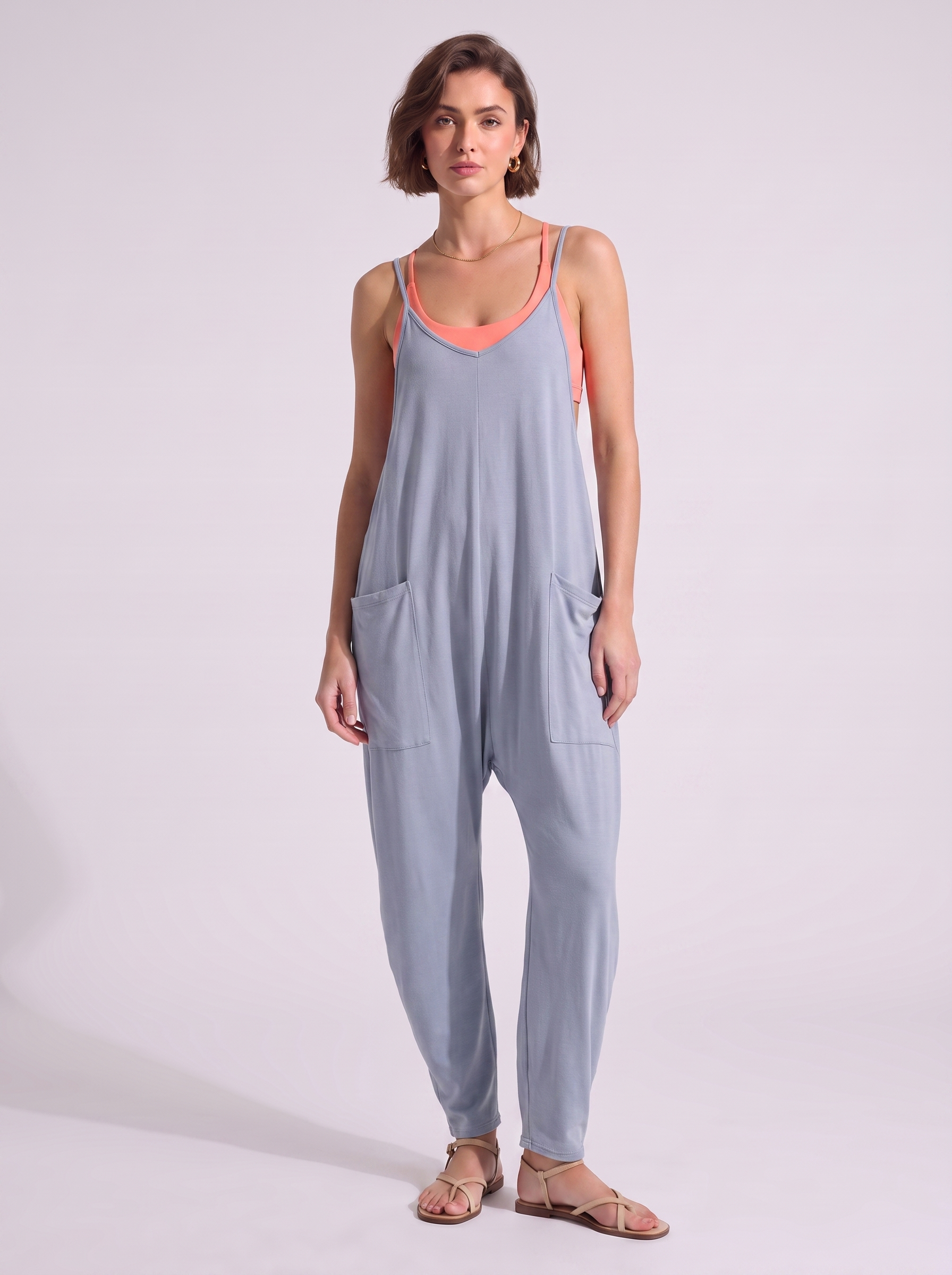 Women's Loose Jumpsuit with Pockets
