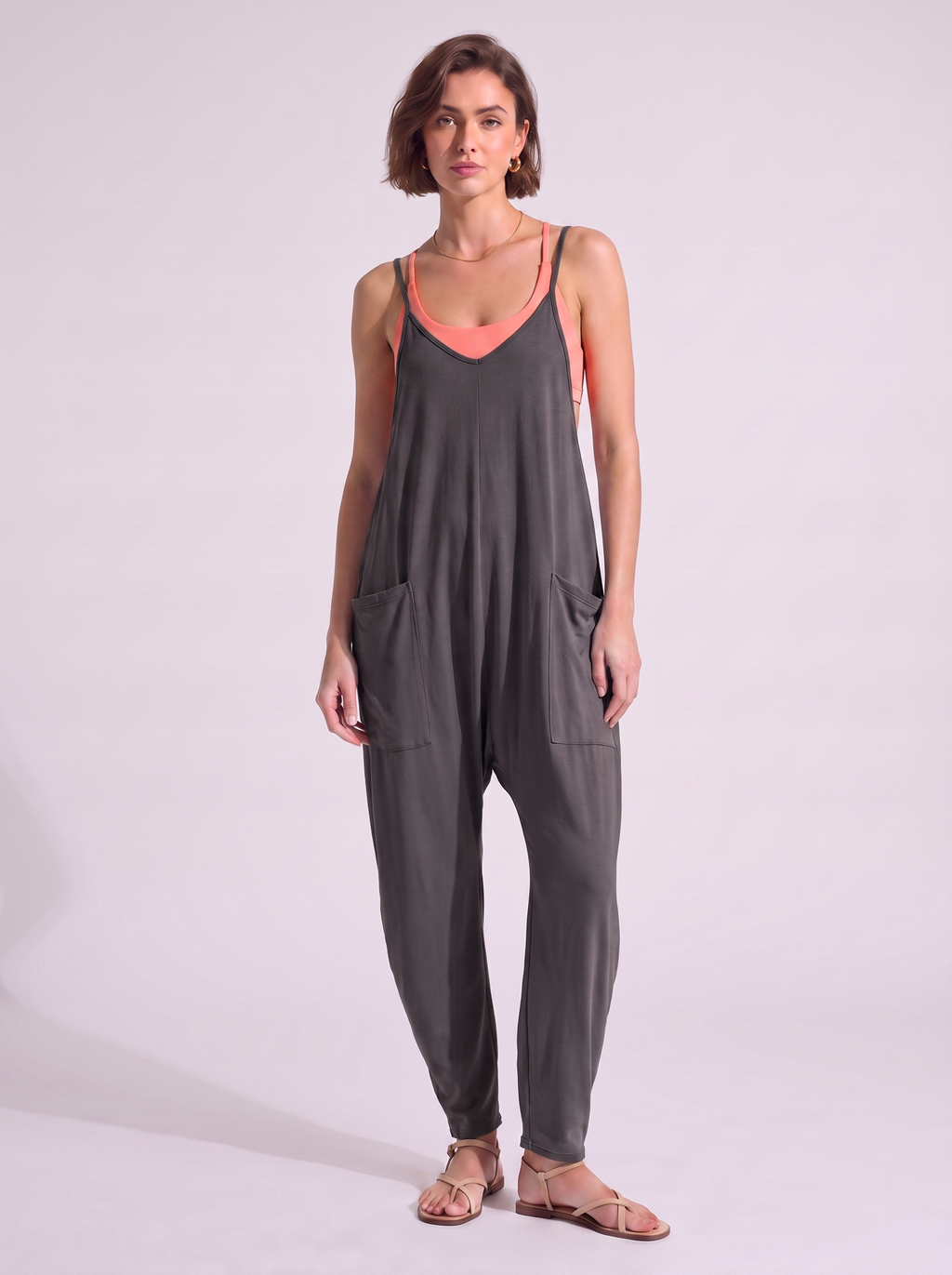 Women's Loose Jumpsuit with Pockets