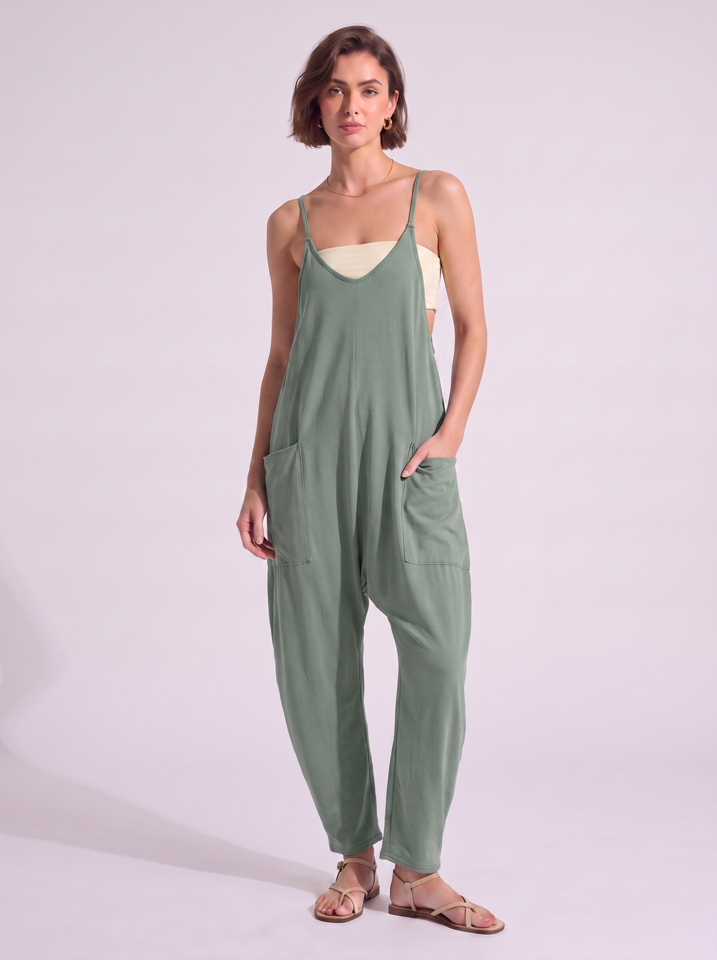 Women's Loose Jumpsuit with Pockets