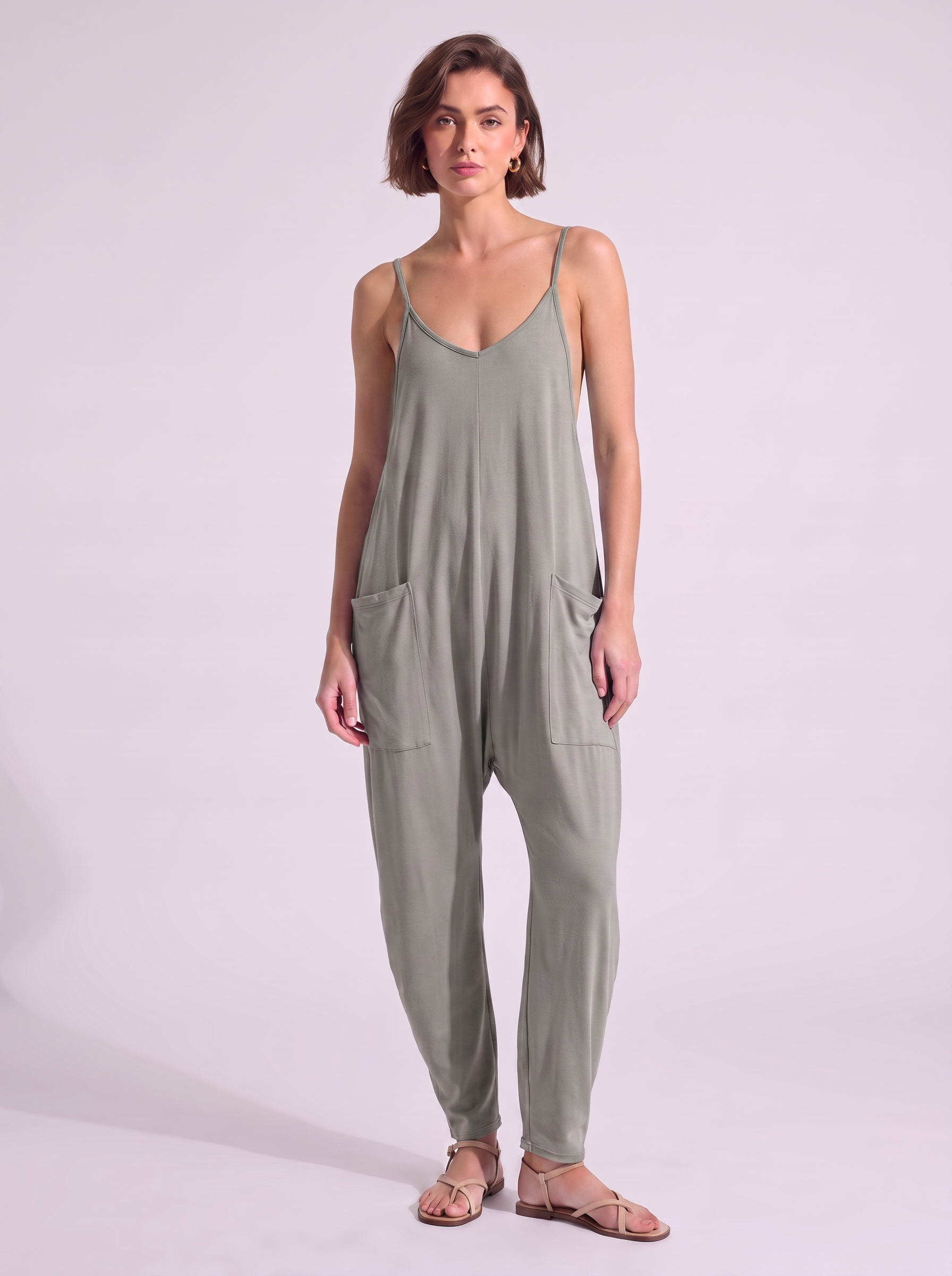 Women's Loose Jumpsuit with Pockets