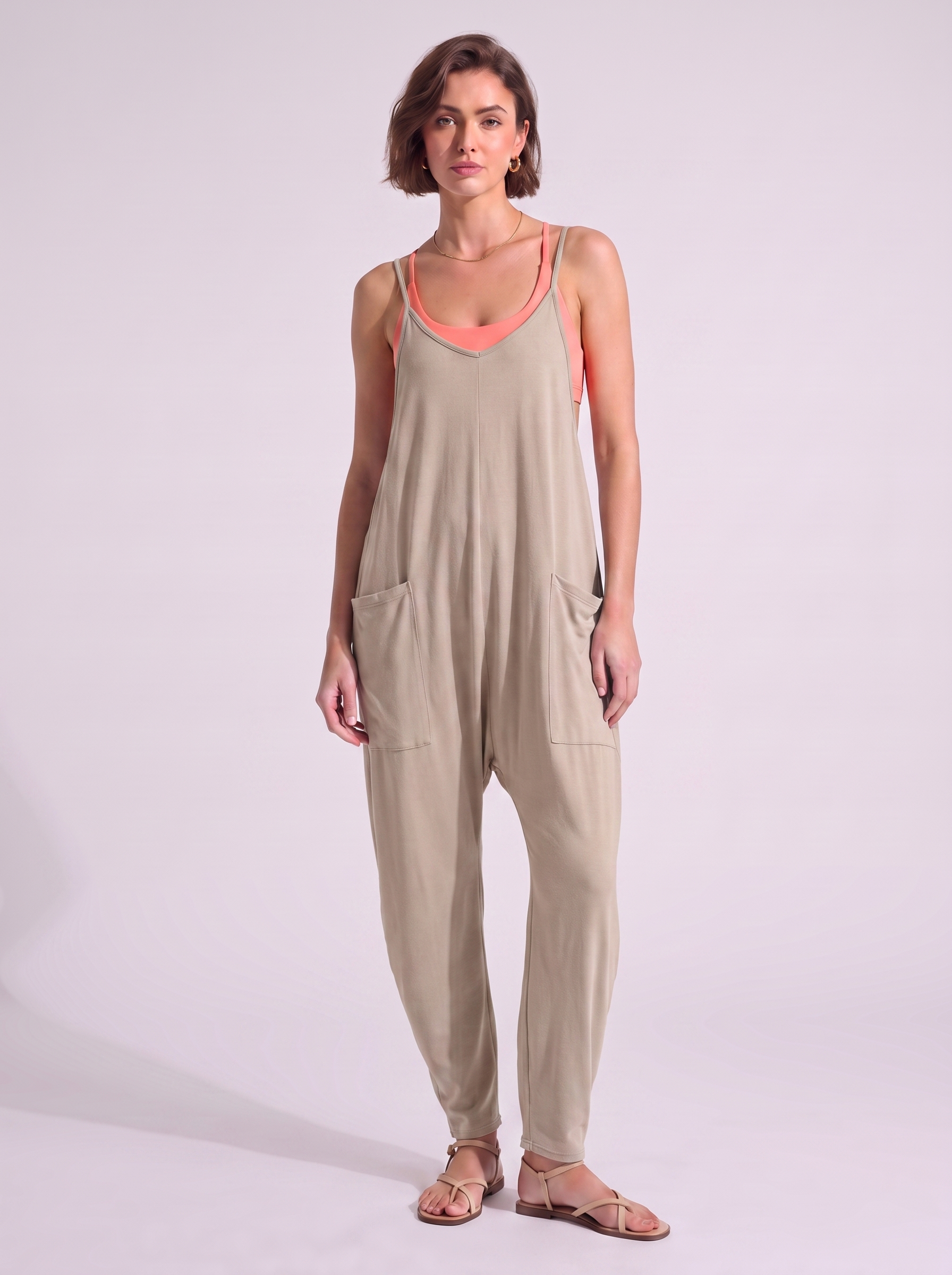 Women's Loose Jumpsuit with Pockets