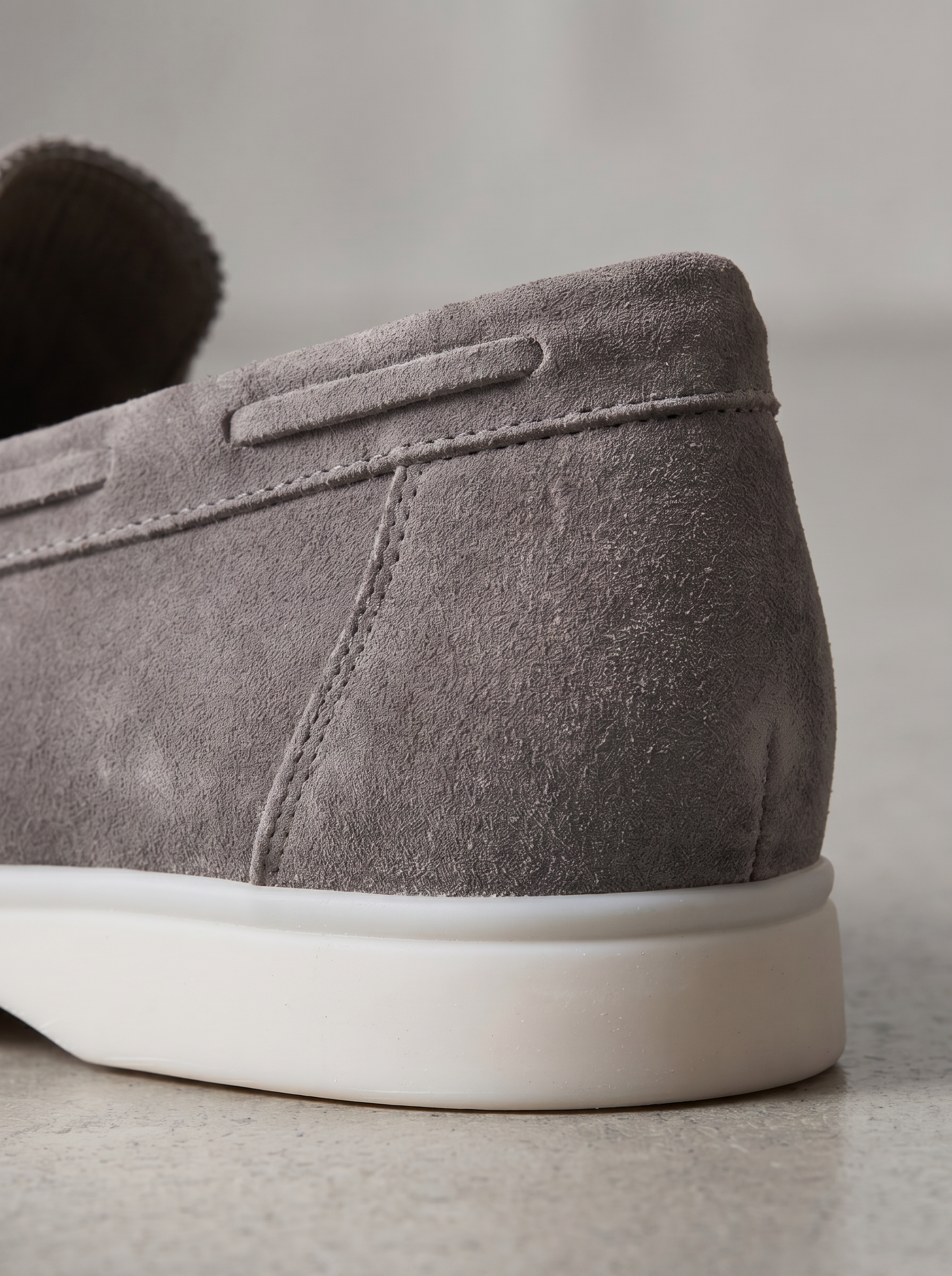 Men's Casual Slip On Shoes - Stylish Suede Flat Square Heel