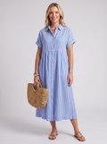 Women's Loose Striped Short Sleeve Summer Dress