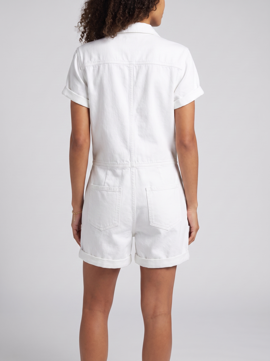 Women's Denim Jumpsuit with Multi Pockets